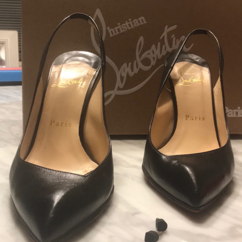 Christian Louboutin black slingback